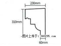 产品分解图型 - 檐口线，型号：SX311-YK-3，规格：230x310mm(3) - 苏州三象EPS建材 su.sx311.cc
